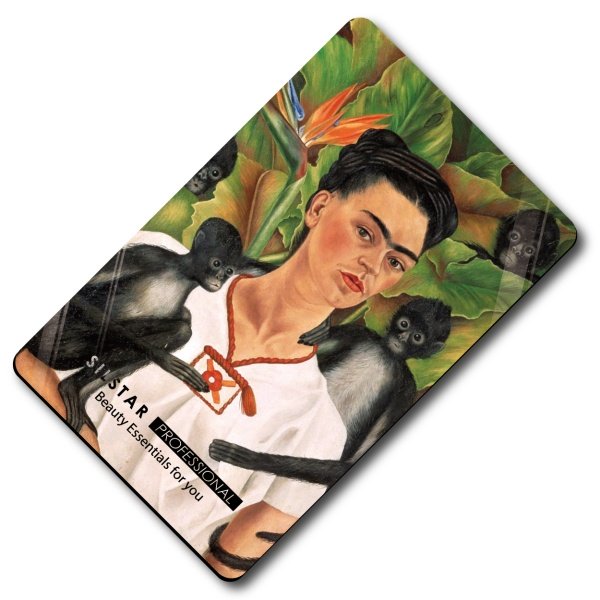 Зеркальце карманное компактное, Frida Kahlo - Self Portrait with Monkeys