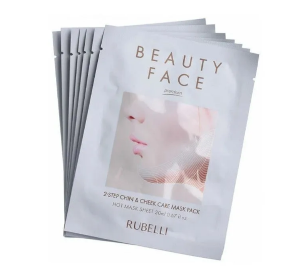RUBELLI - МАСКА ДЛЯ ЛИЦА ДЛЯ ПОДТЯЖКИ КОНТУРА BEAUTY FACE PREMIUM, 7 ШТ. * 20 МЛ. + БАНДАЖ