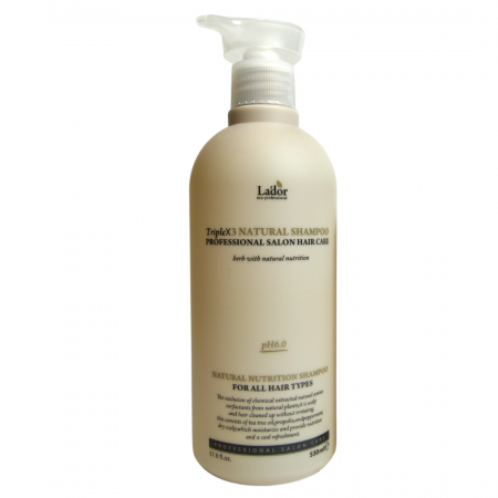 LADOR TRIPLEX NATURAL SHAMPOO Безсульфатный органический шампунь с эфирными маслами 530ml