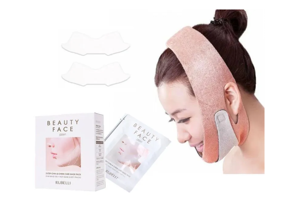 RUBELLI - МАСКА ДЛЯ ЛИЦА ДЛЯ ПОДТЯЖКИ КОНТУРА BEAUTY FACE PREMIUM, 7 ШТ. * 20 МЛ. + БАНДАЖ