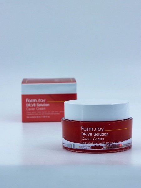 FARMSTAY - КРЕМ ДЛЯ ЛИЦА С ЭКСТРАКТОМ ИКРЫ DR - V8 SOLUTION CREAM CAVIAR, 50 МЛ