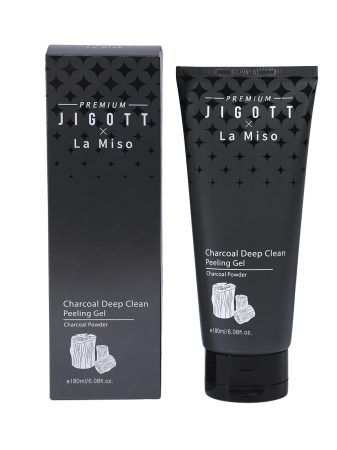 Premium Jigott&La Miso Глубоко очищающий отшелушивающий гель с углем 