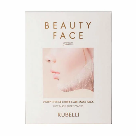 RUBELLI - МАСКА ДЛЯ ЛИЦА ДЛЯ ПОДТЯЖКИ КОНТУРА BEAUTY FACE PREMIUM, 7 ШТ. * 20 МЛ. + БАНДАЖ